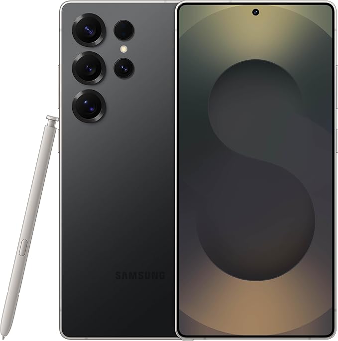Samsung Galaxy S25 Ultra, 512GB Smartphone, Unlocked Android, AI Night Mode Camera, Snapdragon 8 Elite Fast Processor, 5000mAh Battery, Built-in S Pen, 2025, US 1 Yr Warranty, Titanium Black | AI Smartphone, AI Camera, Fast Processor, Long Battery Life, 2025